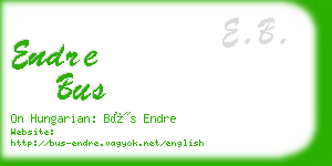 endre bus business card